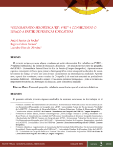 “geografando seropédica/rj”: (“re”-) conhecendo o