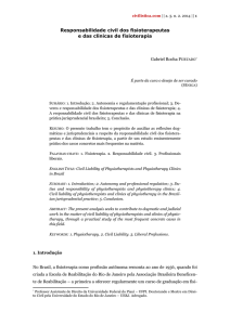 Responsabilidade civil dos fisioterapeutas e das clínicas de