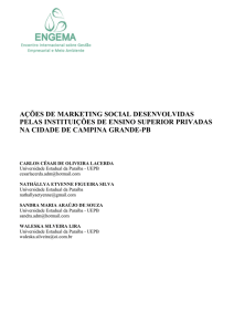 ações de marketing social desenvolvidas pelas