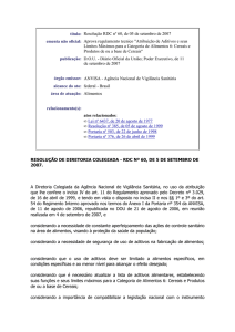 Resolução RDC nº 60, de 05 de setembro de 2007