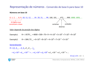 Representação de números - Conversão de base b para base 10