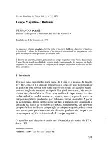 Campo Magnético e Distância - Sociedade Brasileira de Física
