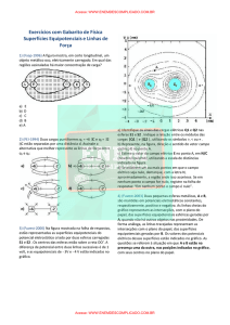 Exercícios com Gabarito de Física Superfícies Equipotenciaise