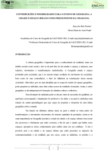 concepções sobre cidade e espaço urbano no ensino de geografia