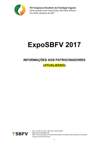 ExpoSBFV 2017 - Sociedade Brasileira de Fisiologia Vegetal