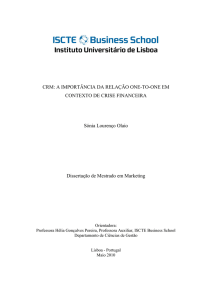 CRM: A IMPORTÂNCIA DA RELAÇÃO ONE-TO