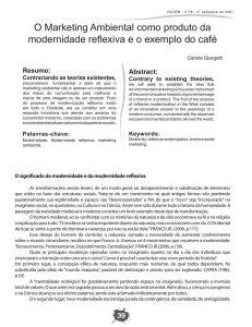 O Marketing Ambiental como produto da modernidade