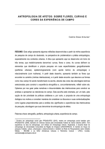 antropologia de afetos: sobre flores, curvas e cores da - NAUI