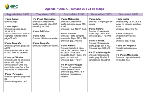 7Âº ano A semana 20 a 24 de MarÃ§o