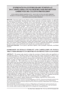 EXPRESSÃO DA ESTERILIDADE FEMININA E DA CARPELOIDIA