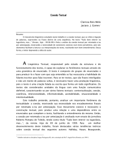 Coesão Textual - Revista Ao Pé da Letra