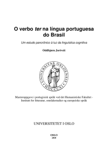 O verbo ter na língua portuguesa do Brasil