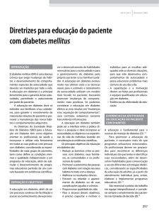 Diretrizes para educação do paciente com diabetes mellitus