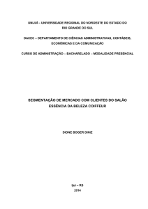 SEGMENTAÇÃO DE MERCADO COM CLIENTES DO SALÃO