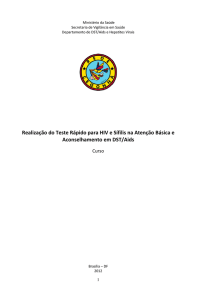 Realização do Teste Rápido para HIV e Sífilis na Atenção Básica e