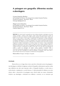 A paisagem em geografia: diferentes escolas e abordagens