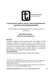 A relação do Serviço Social com os movimentos sociais na