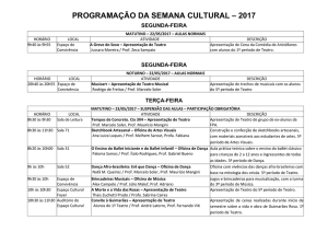 programação da semana cultural – 2017