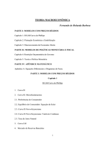 TEORIA MACROECONÔMICA Fernando de Holanda