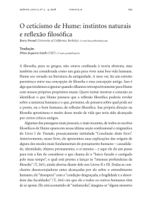 O ceticismo de Hume: instintos naturais e reflexão filosófica