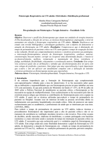 Fisioterapia Respiratória em UTI adulto: Efetividade e