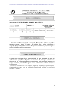 8º Período - Geografia do Brasil - Amazônia