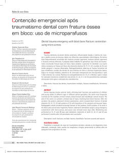 Contenção emergencial após traumatismo dental