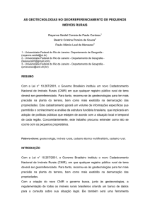 as geotecnologias no georreferenciamento de pequenos imóveis