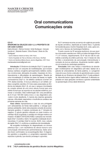 Oral communications Comunicações orais