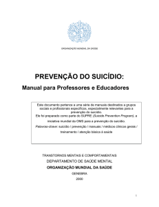 prevenção do suicídio - World Health Organization