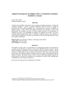 Impacto do progresso tecnológico sobre o crescimento