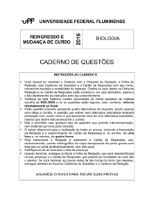 CADERNO DE QUESTÕES