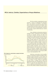 IPCA: Inércia, Câmbio, Expectativas e Preços Relativos