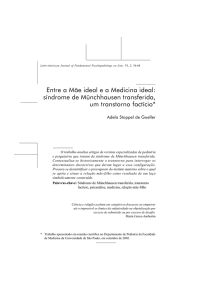 56 Entre a Mãe ideal e a Medicina ideal: síndrome de Münchhausen