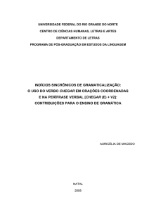 indícios sincrônicos de gramaticalização