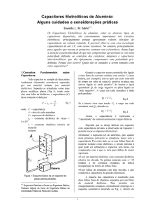 Capacitores Eletrolíticos de Alumínio - Engenharia Eletrica