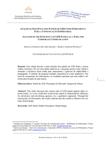 Resumo: Este estudo discute a atual situação dos painéis