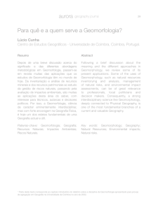 Para quê e a quem serve a Geomorfologia?