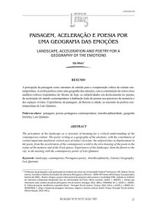 PAISAGEM, ACELERAÇÃO E POESIA POR UMA GEOGRAFIA DAS