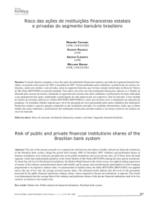 Risco das ações de instituições financeiras estatais e privadas do