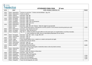 ATIVIDADES PARA CASA 5º ano