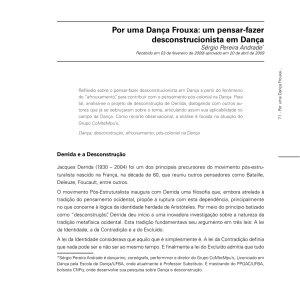 Por uma Dança Frouxa: um pensar-fazer desconstrucionista em