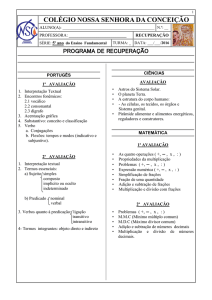 Programa - Colégio Nossa Senhora da Conceição