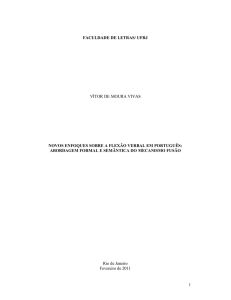 Novos enfoques sobre a flexão verbal em português