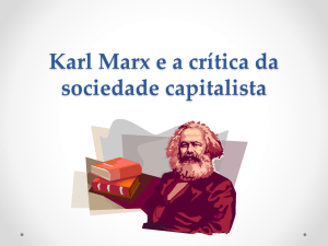 Karl Marx e a crítica da sociedade capitalista