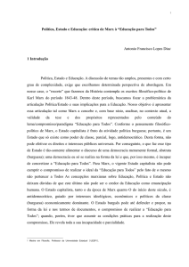 politica, estado e educacao-critica de marx a educacao para