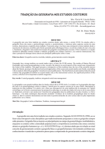 TRADIÇÃO DA GEOGRAFIA NOS ESTUDOS COSTEIROS (PDF