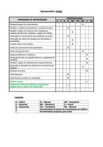 Procedimentos de manutenção