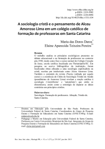 A sociologia cristã e o pensamento de Alceu Amoroso Lima em um