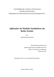 Dissertação II Final - PPGINF-UCPel >> Mestrado em Ciência da